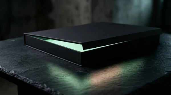 Sleek black product box with mint glow — Jarolis smart pet health device coming soon